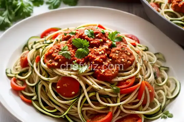 Capellini With Spicy Zucchini-Tomato Sauce