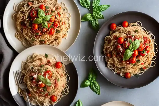 Capellini with Tomatoes and Basil
