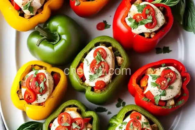 Caprese Chicken Stuffed Peppers