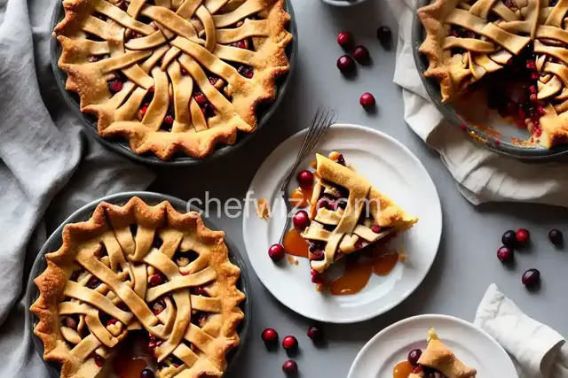 Caramel Apple Cranberry Pie