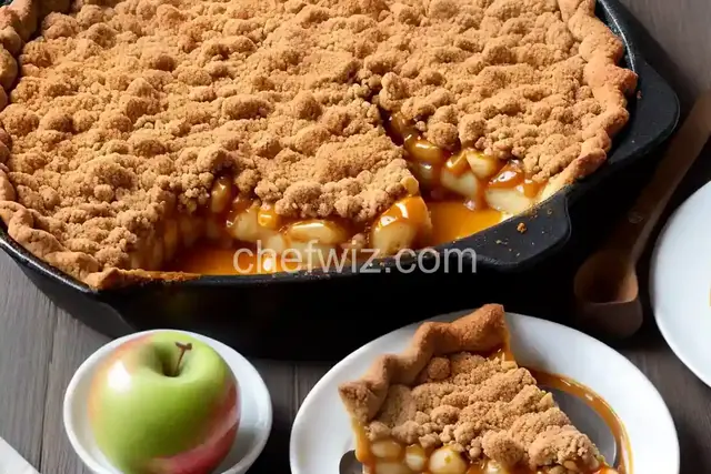 Caramel Apple Crumble Pie