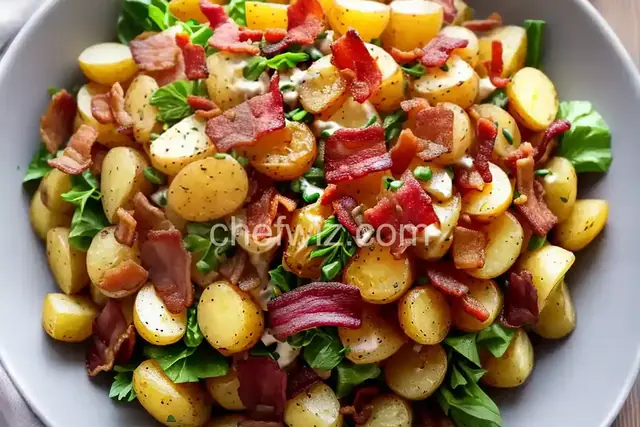 Caramelized Onion and Bacon Potato Salad
