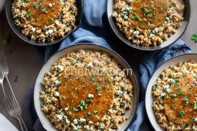 Caramelized Onion and Blue Cheese Orzo