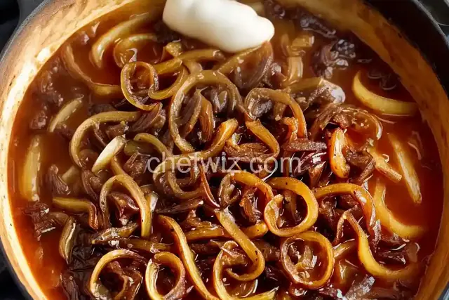 Caramelized Onions in Beer.