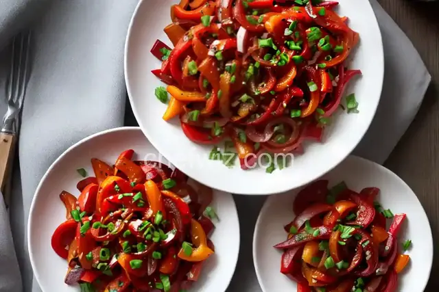 Caramelized Red Bell Peppers and Onions