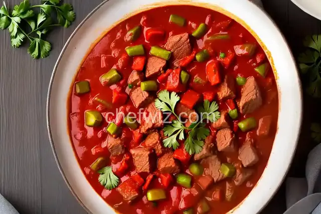 Carne con Chile Rojo
