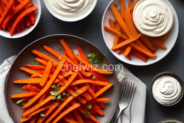 Carrot Fries with Ketchupy Ranch