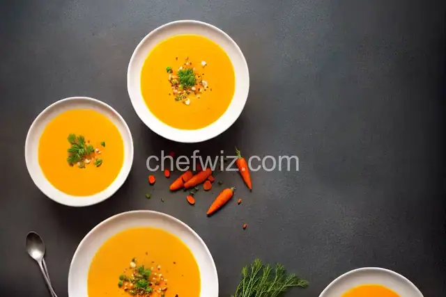 Carrot-Ginger Soup with Roasted Vegetables