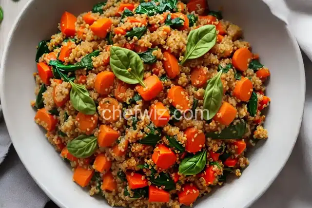 Carrot, Tomato, and Spinach Quinoa Pilaf