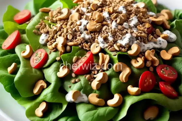 Cashew and Swiss cheese Salad with Poppy Seed Dressing