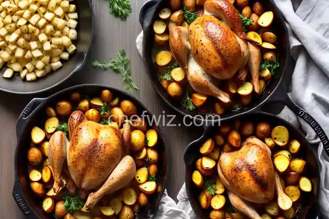 Cast-Iron Roast Chicken With Crispy Potatoes
