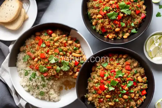 Cauliflower Rice and Beans