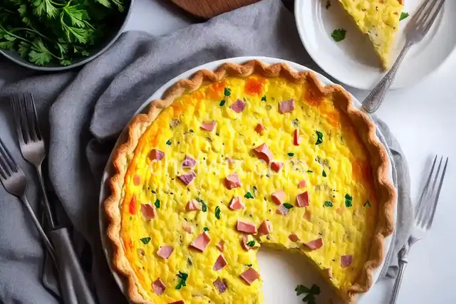 Cauliflower and Ham Crustless Quiche