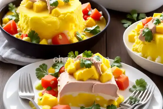 Causa (Peruvian Cold Mashed Potato Casserole With Tuna or Chicken) Recipe