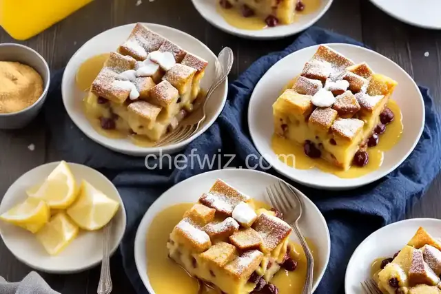 Challah Bread Pudding with Limoncello