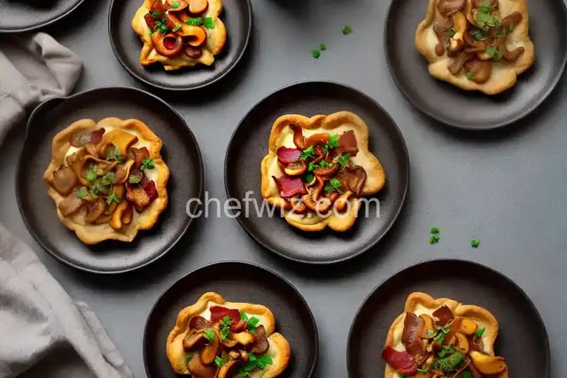 Chanterelle Mushroom and Bacon Tartlets