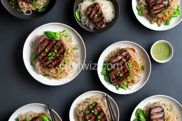 Char Grilled Pork Neck with Vermicelli Noodles: Bun Thit Nuong