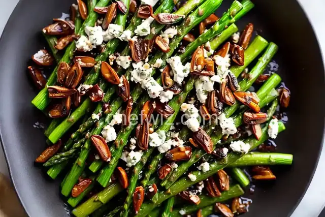 Charred Asparagus and Dates With Goat Cheese