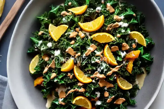 Charred Kale With Citrus and Green Tahini