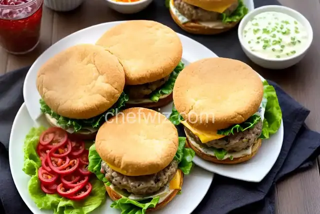 Cheddar Bacon Ranch Burgers