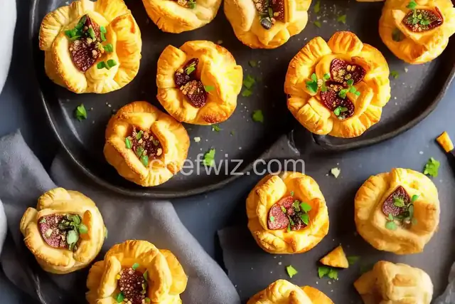 Cheese Fig Puff Pastry Bites