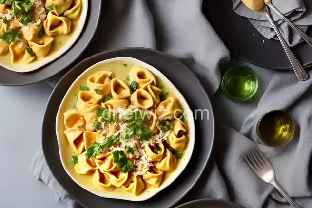 Cheese Tortellini in Curried Coconut Milk