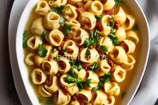 Cheese Tortellini in Light Broth
