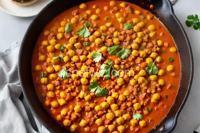 Cheeseburger Chickpea Skillet