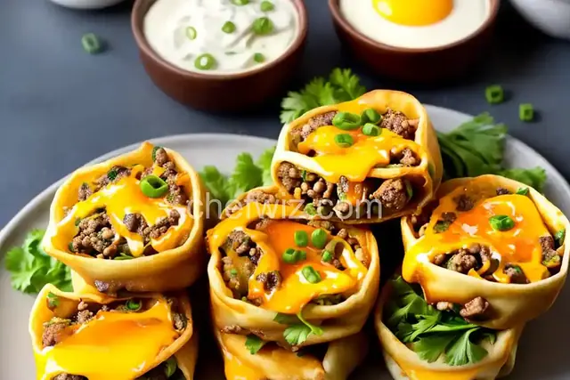 Cheeseburger Egg Rolls