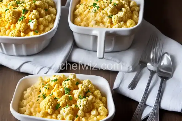 Cheesy Cauliflower in the Microwave