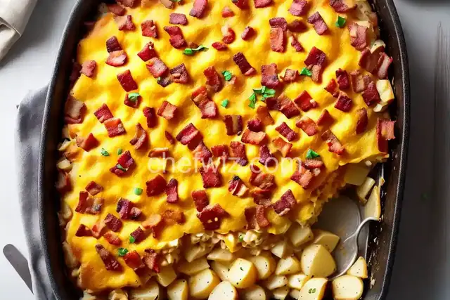 Cheesy Chicken and Potato Casserole with Bacon