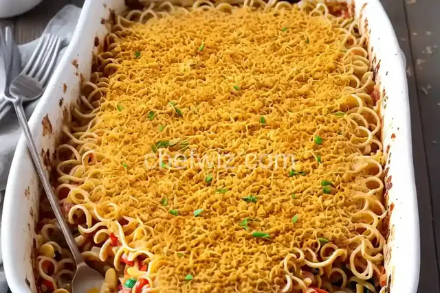 Cheesy Crunchy Noodle Casserole