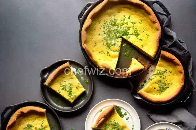 Cheesy Dutch Baby With Green Sauce
