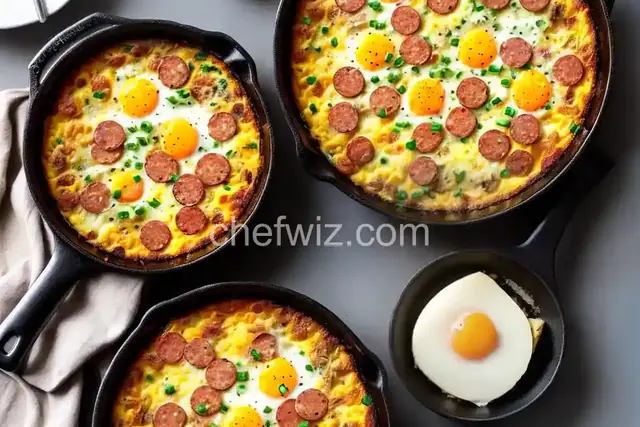 Cheesy Egg Bake With Sausage