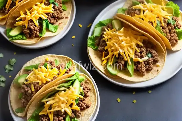 Cheesy Ground Beef Tacos