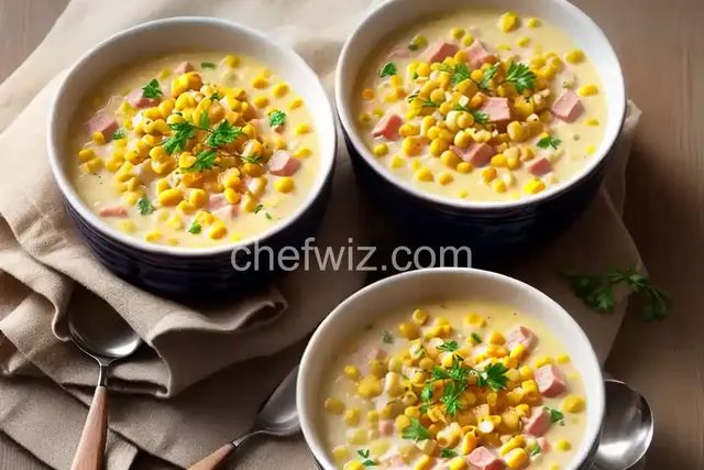 Cheesy Ham and Corn Chowder