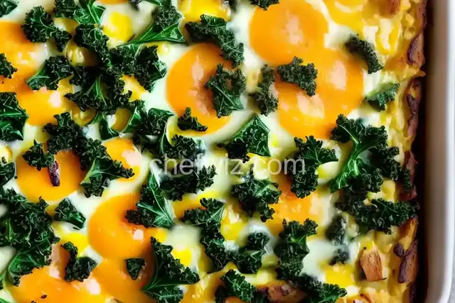 Cheesy Kale Breakfast Casserole