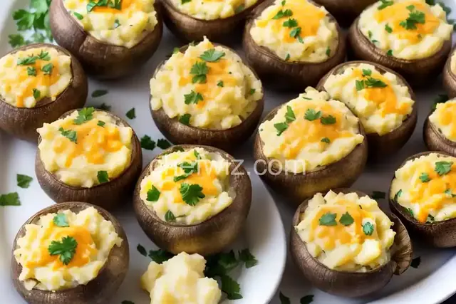 Cheesy Mashed Potato Stuffed Mushrooms