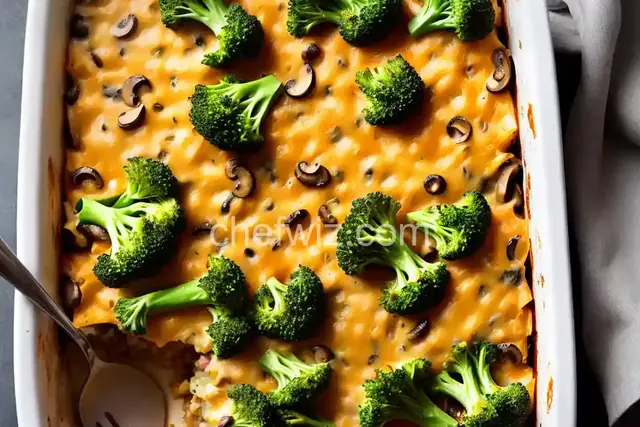 Cheesy Mushroom and Broccoli Casserole