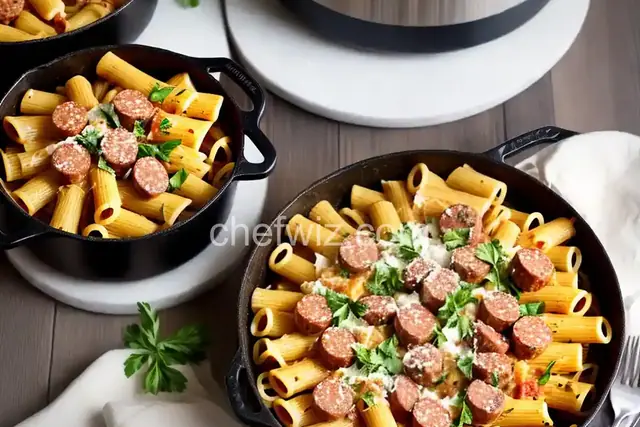 Cheesy Sausage Rigatoni