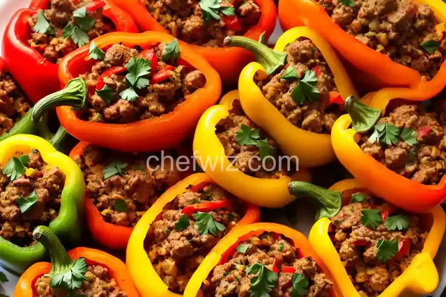 Cheesy Sausage-Stuffed Mini Peppers