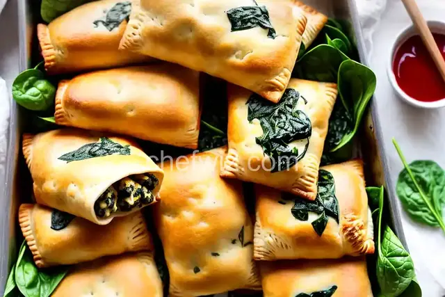 Cheesy Spinach Hot Pockets