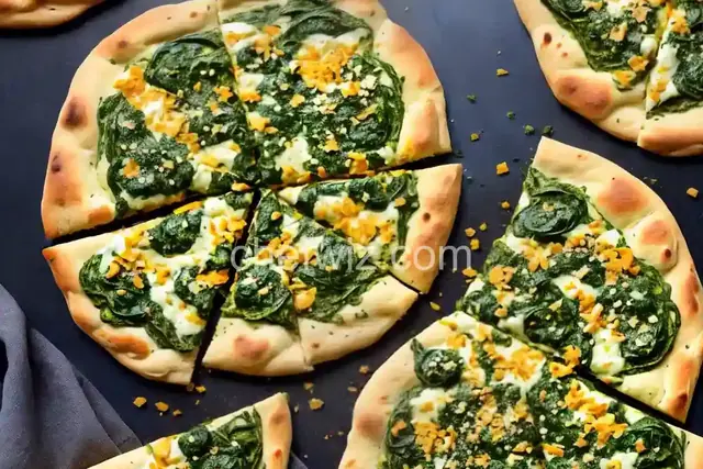 Cheesy Spinach Pesto Flatbread