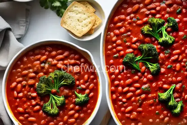 Cheesy Tomato Beans With Broccoli Rabe