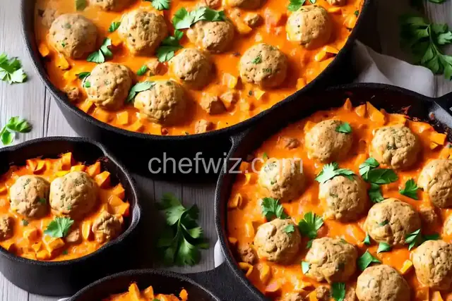Cheesy Turkey Meatball Skillet