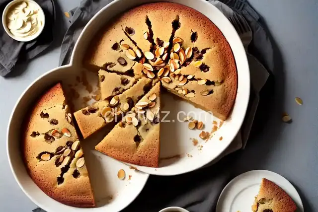 Cherimoya-Almond Cake