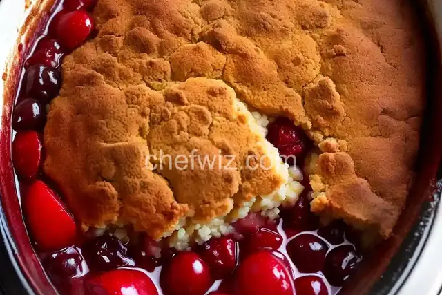 Cherry Cobbler in the Slow Cooker