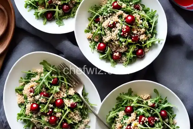 Cherry Couscous & Arugula Salad with Balsamic Vinaigrette