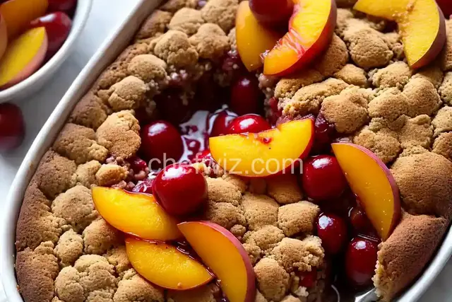 Cherry Peach Dump Cake