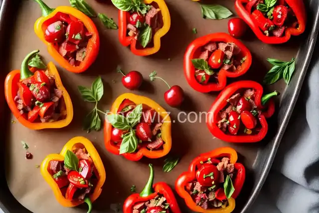 Cherry Peppers Stuffed with Prosciutto and Provolone